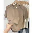 thumbnail image 2 of Valcatch Women Cotton Short Sleeve T-Shirts Crew Neck Loose Crop Tops Summer Casual Basic Tees S-XXL, 2 of 4