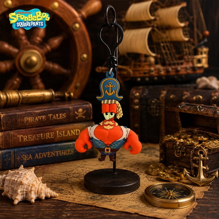 ＊ 50s U.S. ピエロ ハット 紳士 立体 ブローチ POP ＊ Nickelodeon 3D Figural Foam Bag Clip Spongebob Squarepants Movie