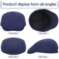 thumbnail image 4 of Men's Cotton Blend Flat Ivy Gatsby Newsboy Driving Hat Cap Light Gray, 4 of 7