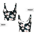 thumbnail image 5 of Haiem Lilies Flowers Pattern Womens Sports Bra - U Neck Padded Low Impact Yoga Bra Workout Crop Top Gym Moisture-Wicking Workout Vest -XX-Large, 5 of 9