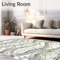 thumbnail image 2 of ODIKA 4'x6' Machine Washable Non-Slip Area Rug, Symphonic Waves with Elegant Music Theme for High Traffic Rug, Beige, 89497, 2 of 7