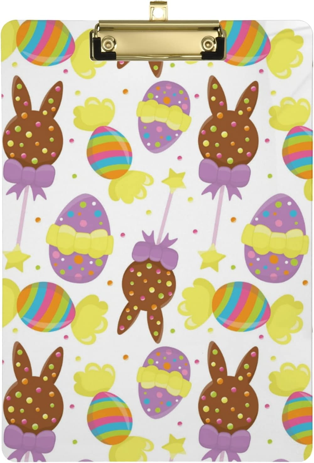 FMSHPON Easter Rabbit Candy Eggs Clipboard Hardboard Wood Nursing Clip