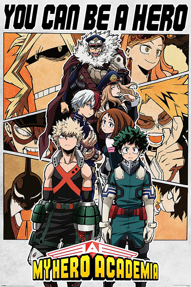 My Hero Academia - Manga TV Show Poster (Cast - You Can Be A Hero) (24" X 36")