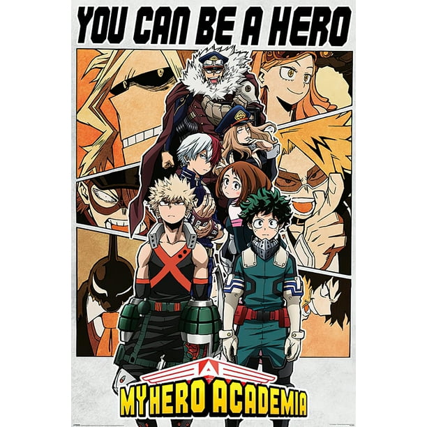My Hero Academia Manga Tv Show Poster Cast You Can Be A Hero 24 X 36 Walmart Com