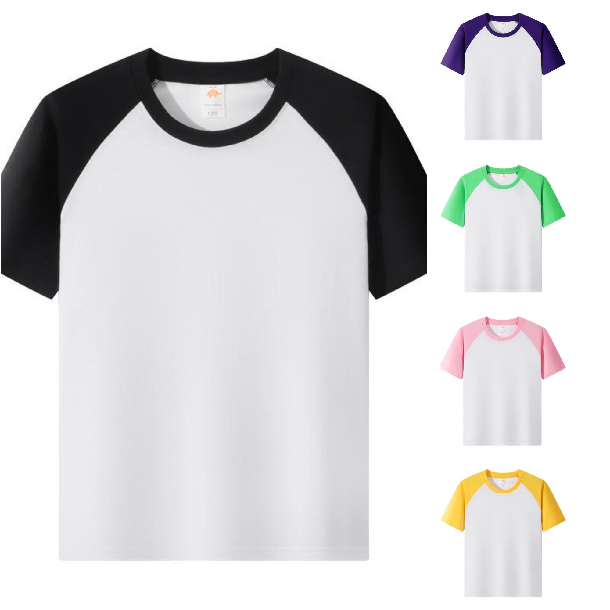 Gunia Shirts For Little Boys Color Kids Tops Comfortable Blend T Shirt Casual Everyday Wear Tee Black 6-7 Years