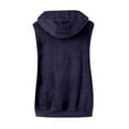 thumbnail image 5 of Qetyuw Women's Fuzzy Sherpa Fleece Vest Sleeveless Full Zip Up Hooded Jacket Fall Winter Lightweight Casual Coat, 5 of 5