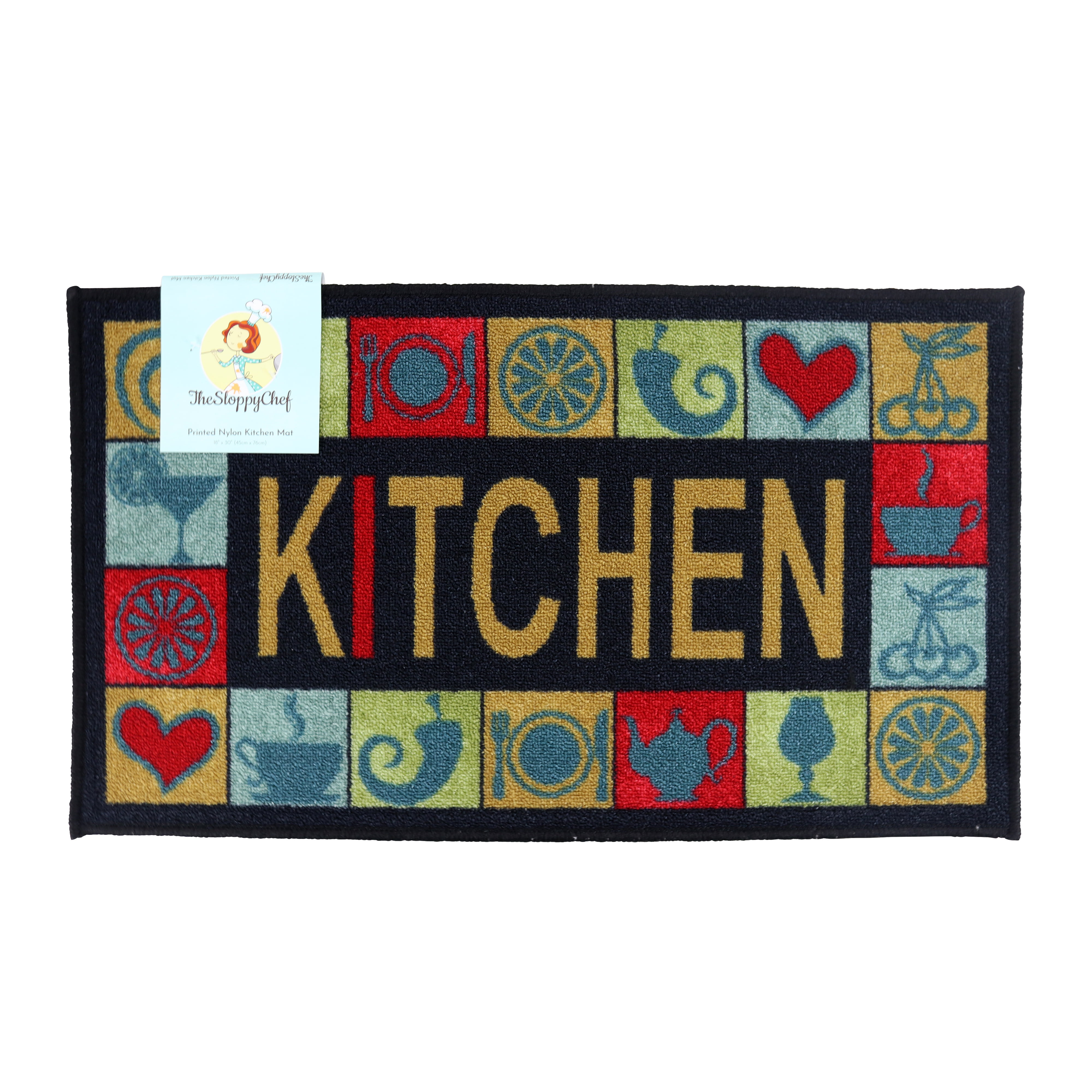 PRINTED KITCHEN RUG nonskid latex back CARROTS by Daniel 18" x 30"