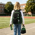 thumbnail image 2 of Weebloom Large School Backpack With Lunch Box Pencil Case For Kids Boys Girls Cute 3Pcs School Bags Set Travel Lightweight Casual Daypack Bookbag Elementary Middle High School Green, 2 of 4