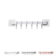 thumbnail image 2 of Injueey Feiqiong, nuevo, autoadhesivo, 6 ganchos de pared para baño, estante de plástico, ganchos para puerta de baño, estante sin taladro, Juegos de accesorios de baño gris, 2 of 6