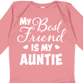 thumbnail image 4 of Inktastic My Best Friend is My Auntie with Hearts Boys or Girls Long Sleeve Baby Bodysuit, 4 of 5