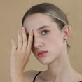 thumbnail image 6 of APSVO Triangle Stud Earrings for Women Girls CZ S925 Sterling Silver Post February Birthstone Earrings with Purple Amethyst Birthday Graduation Jewelry Gifts Teen Her Mom Girlfriend Kids, 6 of 8
