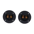 thumbnail image 4 of SHOWERORO 2Pcs Subwoofer Box Terminal Cups for Signal Transfer Black ABS Round Design, 4 of 4