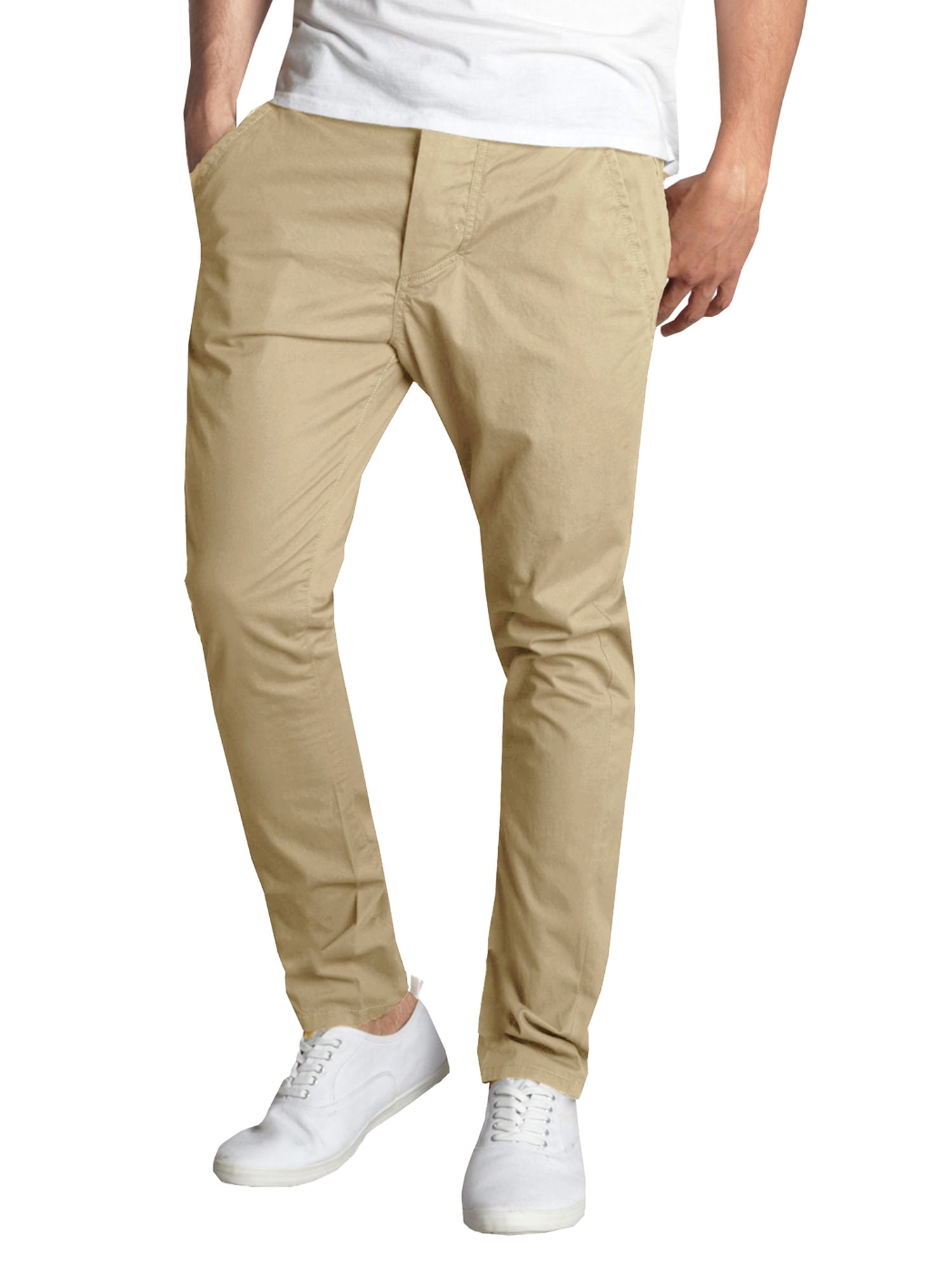GBH - Mens Cotton Chino Pants Slim Fit Casual Stretch - Walmart.com