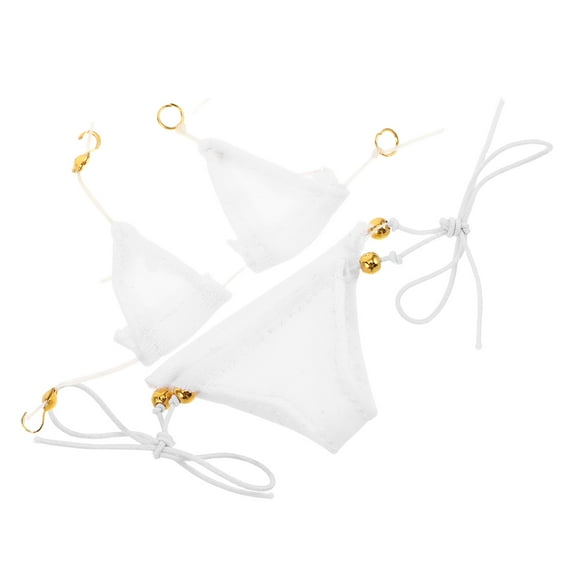 OULII 1 Set Doll Bikini Set for Bikini Doll Summer Beach Play with White Cloth