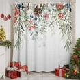 thumbnail image 2 of Winter Christmas Shower Curtains for Bathroom, Pine Leaves Berries Hazelnuts Cotton Gray Waterproof Fabric Shower Curtain for Bathroom Bathtub Decoration, Machine Washable, 72"x72", 2 of 9