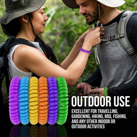 Nature Pest Control FeelGlad 12 Pack Mosquito Repellent Bracelets, 100% Natural | Bug and Insect Protection, Waterproof DEET-Free Band | Pest Control for Kids and Adults ()