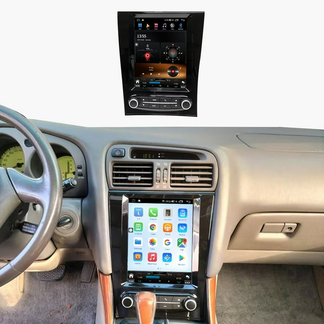 ZWNAV 12.1 inch HD Touch Screen Android 14 Car Radio with CarPlay for Lexus GS300 1999-2004 GPS Multimedia Stereo Head Unit