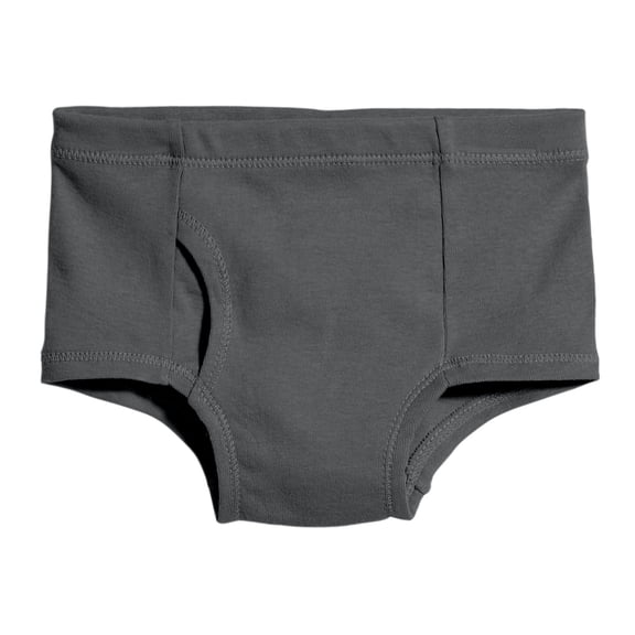 Made in USA Organic Cotton Boys Briefs Underwear | Charcoal