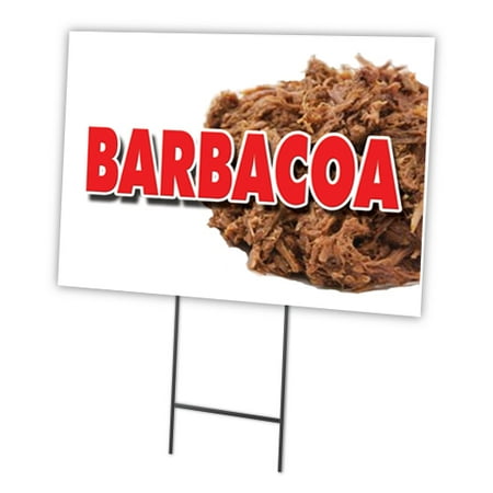 BARBACOA 12"x16" Yard Sign & Stake outdoor plastic coroplast window