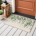 thumbnail image 4 of Rectangle Area Rugs 2 x 3 Ft, Green Leaves Non-Slip Residential Carpet, Summer Botanical Indoor Crawling Mats Runner Rugs for Living Room/Dining Room/Bedroom, 4 of 8