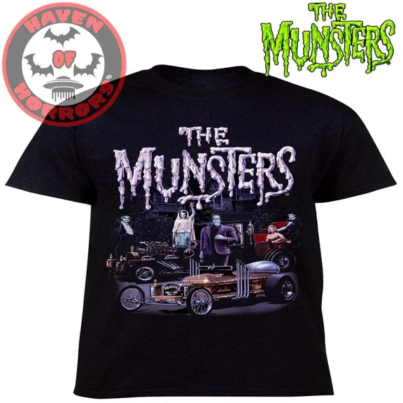 RARE The Munsters Family Cars T-Shirt
