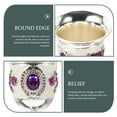 thumbnail image 2 of Miangastore 4 Set Wine Goblet Prop Embossed Cups Wide Mouth Opening Home Bar, 2 of 8