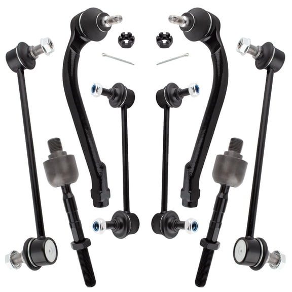 BOXI 8pc Front Rear Sway Bar Tie Rod Kit Fit for Hyundai Elantra 2007-2010 / for Hyundai Elantra 2011-2012 / Fit 2.0L Models Only / ES800230 EV800228 K750102 K750032 ES800229