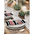 thumbnail image 5 of Black Red Striped Cloth Napkins Set of 8 Reusable Dinner Napkins, Horizontal Lines Simple Minimalist Cocktail Napkin Washable Table Napkins for Wedding/Holiday Party/Baby Shower 20"x20", 5 of 7