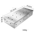thumbnail image 3 of Caja De Ahumado Para Parrilla De Barbacoa Astillas De Madera Carbón Y Gas Barbacoa Carne Fumar Con Tapa Con Bisagras Methold HA022956-00, 3 of 7