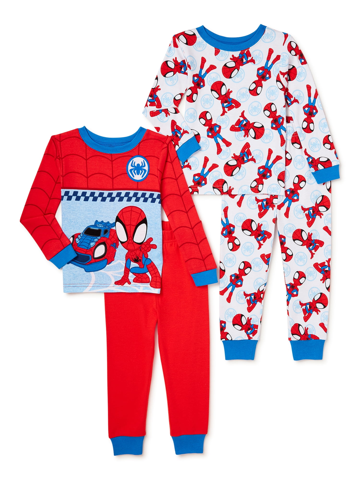 Marvel Spider-Man And Friends Boys 3 Piece Long Sleeve Pajama Set with Mask 