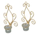 thumbnail image 4 of 2PCS Wall Hanging Candlesticks Holder Gold Color Durable Metal Candle Holder for Wedding Decoration, 4 of 5