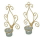 thumbnail image 4 of Candelabros para colgar en la pared, portavelas de Metal duradero de Color dorado para decoración de bodas, 2 uds., 4 of 10