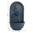 thumbnail image 3 of Sunnydaze Messina Polystone Outdoor Wall Fountain, Lead Finish, 3 of 11