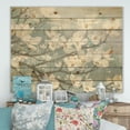 thumbnail image 2 of Designart 'Blue on Grey Blossoms Flower Branches' Traditional Print on Natural Pine Wood, 2 of 3