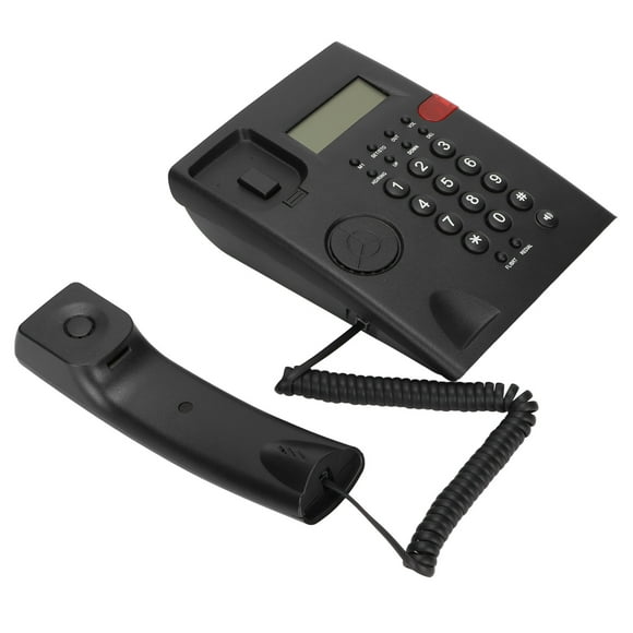 Téléphone de Bureau DTMF Compatible avec Haut-Parleur Mains Libres et Mémoire d'Appel pour Bureau Maison Hôtel avec Design de Protection