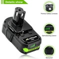 thumbnail image 5 of 4pack 3.6Ah 18 Volt P102 Lithium-Ion Battery For Ryobi 18V One+ Plus P108 P107 P103, 5 of 6