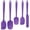 Purple, variant on Food Grade Silicone Rubber Spatula Set, TAIMASI 5 Pcs Kithen Cooking Mixing Utensil Set, BPA-Free High Heat Resistant Non Stick Dishwasher-Purple