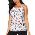 thumbnail image 1 of Balery Tulips Flowers Camiseta sin mangas estampada ligera para mujer, tops de entrenamiento sin mangas, camisetas de yoga transpirables de secado rápido.-Large, 1 of 7
