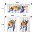 thumbnail image 4 of LALILO Kitchen Curtains and Valances Set of 3 36" Marine Window Treatment Tiers for Window Decor, 4 of 5