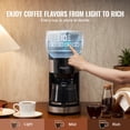 thumbnail image 6 of KFFKFF 10 Cup Coffee Maker with Grinder Grind and Brew Coffee Maker with 3 Brew Strength Control 24-Hour Timer for Auto Brew with Adjustable Grinding Coarseness, 6 of 9