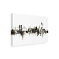 thumbnail image 2 of Michael Tompsett 'Nantes France Skyline BW' Canvas Art, 2 of 3