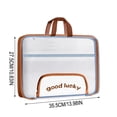 thumbnail image 3 of Large Capacity Mesh Zipper File Bag Portable Handheld Document Organizer Transparent Storage Pouch Subject Classification Folder Durable Waterproof Bag For Office School Travel Use, 3 of 6