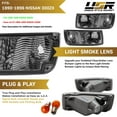 thumbnail image 5 of USR DEPO 90-96 300ZX Signal Lights - JDM Style Crystal Smoke Lens Front Bumper Turn Signal Lamps Set (Left + Right) Compatible with 1990-1996 Nissan 300ZX Z32 (Smoked with Amber Bulbs), 5 of 9