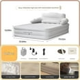 thumbnail image 6 of XunKA Air Mattress Queen with Built-in Pump and Headboard，Inflatable Portable Mattress for Home, Camping & Guests,Gray., 6 of 8