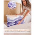thumbnail image 5 of Purple Coastal Beach Pillow Cases King Size Set of 2, Smooth Satin Pillowcase for Hair and Skin, Modern Oil Painting Nautical Decorative Cooling Bed Pillow Covers with Zipper, 20x36 Inches, 5 of 5