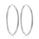 thumbnail image 3 of Pendientes de círculo grande exagerados de moda brillante ahuecados lisos de estilo frío de nicho para mujer, 3 of 5