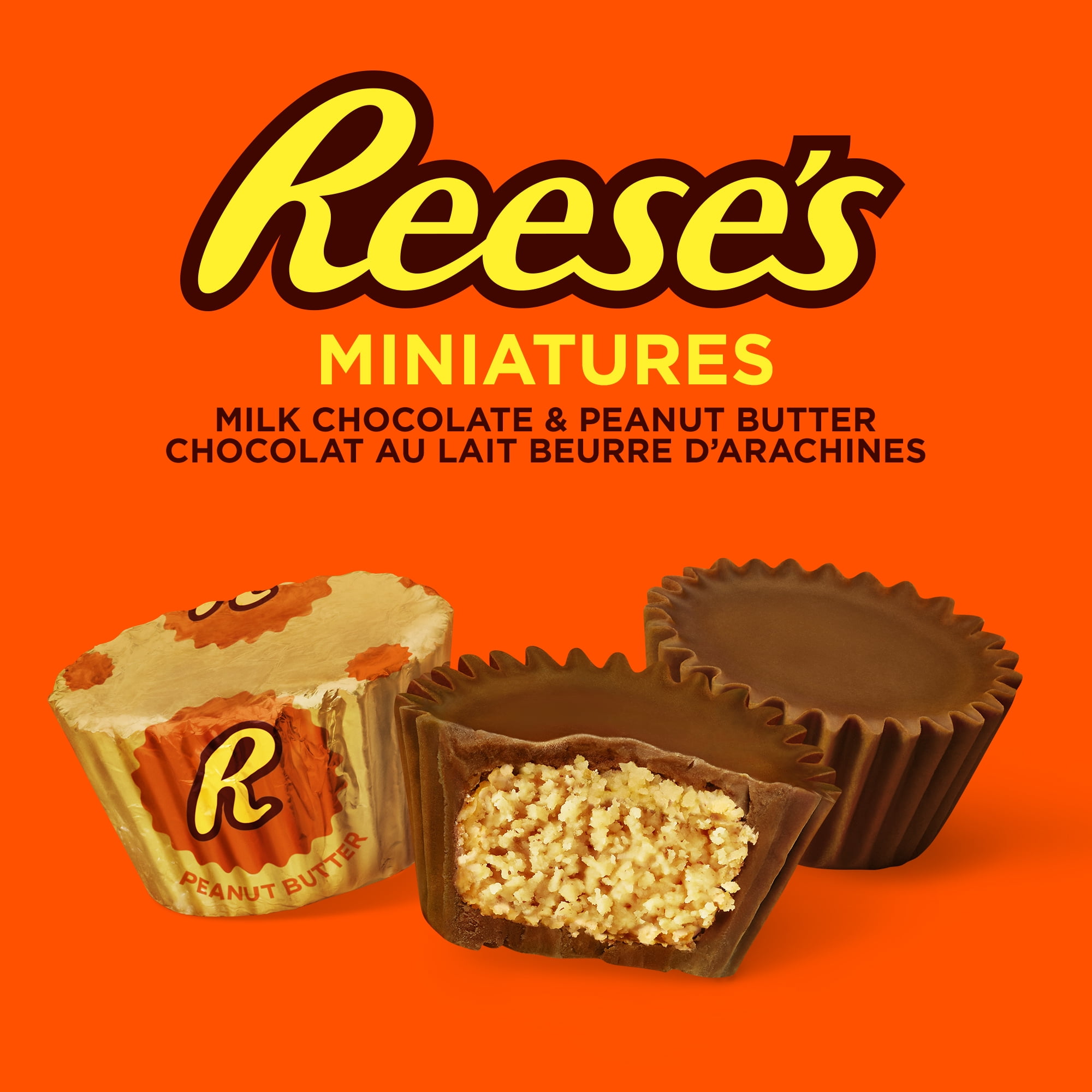 REESE'S Miniatures PEANUT BUTTER CUPS Candy, Great for sharing, 185g