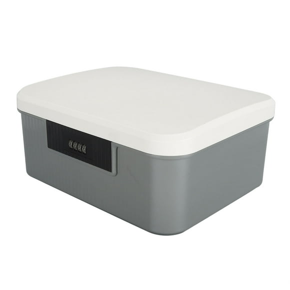 Privacy Box,9L Capacity Lockable Storage Trunk, Fire Documents Lock Box for Files Items, Partitioned Design, Portable Safe Box for Use
