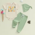 thumbnail image 2 of CAUYDY 0 3 6 9 Months 1T 2T Baby Boy Bodysuit Set Infant Boys Short Sleeved Romper Newborn Fall Winter Clothing Toddler Outfit Sizes 0-3 Months,Green, 2 of 7