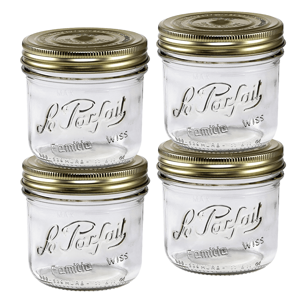 Le Parfait Screw Top Jars – Large French Glass Jars For Pantry Storage  Preserving Bulk Goods, 4 pk ORN / 32 fl oz - Fred Meyer